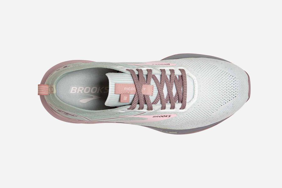 Brooks Ricochet 3 Road Loopschoenen Dames - Wit/Roze - 491820RTP